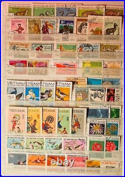 Vietnam North, South, Indochina Stamp Lot In Nice Stock Album. Early To Modern