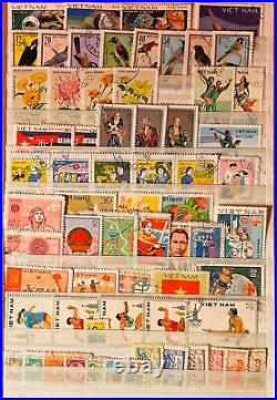 Vietnam North, South, Indochina Stamp Lot In Nice Stock Album. Early To Modern