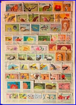 Vietnam North, South, Indochina Stamp Lot In Nice Stock Album. Early To Modern