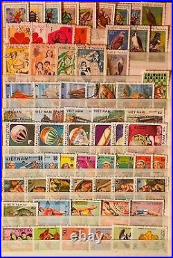 Vietnam North, South, Indochina Stamp Lot In Nice Stock Album. Early To Modern