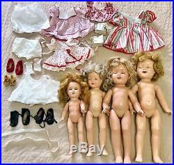 Vintage 1934 Prototype Stamp RARE Ideal Shirley Temple 24 Pc LOT Baby Doll Compo
