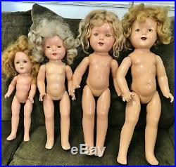 Vintage 1934 Prototype Stamp RARE Ideal Shirley Temple 24 Pc LOT Baby Doll Compo