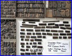 Vintage 700+ COUNTRY GENERAL STORE LETTER STAMP PRINT BLOCK LOT ADVERTISING SIGN