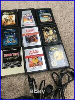 Vintage Atari Console Model CX-2600A Lot, Not For Resale Stamp, 21 Games-Tested