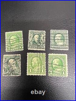 Vintage Benjamin Franklin stamps lot of 6 rare finds