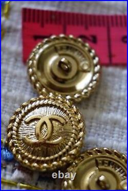 Vintage Chanel buttons 16 mm Stamped & package Lot of 12 gold logo cc