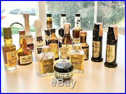 Vintage Collectable Mini Liquor Bottles Lot of 15 Tax Stamp