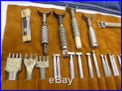 Vintage Craftool Crafttool Leather Craft Tool Stamps Swivel Knives lot of 76