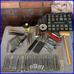 Vintage Craftool Leather Embossing Stamps and Tools Lot of 125 + Estate Pieces