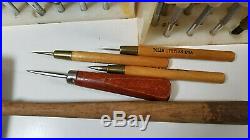 Vintage Craftool Leather Embossing Stamps and Tools Lot of 136