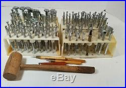 Vintage Craftool Leather Embossing Stamps and Tools Lot of 136