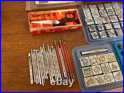 Vintage Craftool Leather Stamping Tools Punch Stamp Huge Lot