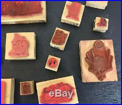 Vintage House Mouse Rubber Stamp Lot Of 19 More! Wooden Stamps Stamping