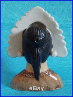 Vintage Htf 6 Asian Queen Princess Lady Head Vase Headvase Mint Cond. Stamped