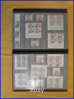 Vintage LOT STAMPS & BLOCKS Large Album LIECHTENSTEIN Philatelic Collection C7