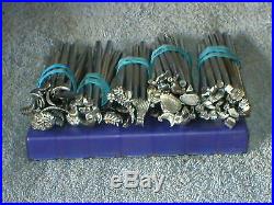 Vintage Lot (100) Craftool Leather Stamping Tools Leather Working, 4 Midas