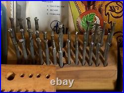 Vintage Lot of CraftAid & Craftools Leather Working Tools Stamps Templates Books