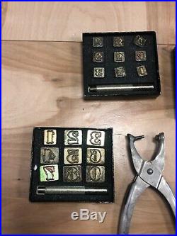 Vintage Lot of Leather Tools & Accessories Craftool Co. Stamps