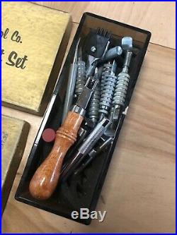 Vintage Lot of Leather Tools & Accessories Craftool Co. Stamps