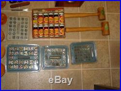 Vintage Lot of Leather Tools, Craftool Stamps, Alphabets, Custom Wood Case, USA