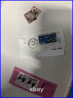 Vintage Stamps Lot Worldwide Used Envelopes