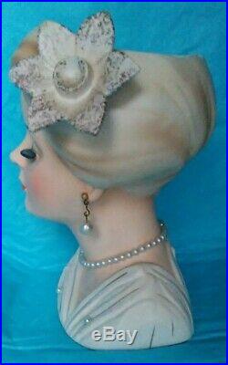 Vintage Vhtf 6-1/4 Rubens 497/m Lady Head Vase Headvase Near Mint Cond. Stamped