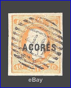 Vintageazores-portugal 1868 Usd Lh Scott #2 $10000 Lot #1868x300