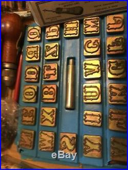 Vtg CRAFTOOL USA LEATHER STAMPING TOOL Lot Alphabet & Many other Pieces & Items