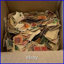 WORLDWIDE 1,000's OFF PAPER STAMP COLLECTION BOX LOT FROM 100+ COUNTRIES