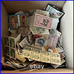WORLDWIDE OFF PAPER STAMPS BOX LOT 1,000's OF STAMPS FROM HUNDREDS COUNTRIES #5