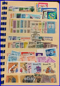 WORLDWIDE STAMP LOT, STOCK BOOK STUFFED With MINT & USED STAMPS FROM 50+ COUNTRIES