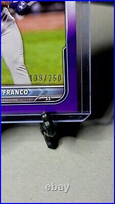 Wander Franco Rookie 2022 Bowman Purple RC #d /250 SP GRADABLE SEE PICS MINT