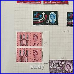 Wilding Queen Elizabeth II Britain M&u Stamps Lot Freedom From Hunger Conference