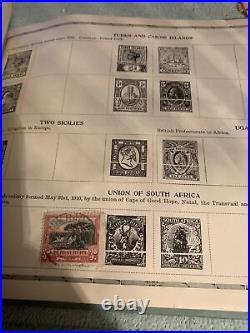 World Stamps Imperial Album 1928 Antique & Vintage Lot 200+