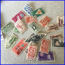 World Wide Stamp 45 Year Collection In Shoe Box Large Variety Mint & Used