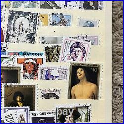 Worldwide Mint Used Stamps Lot In Stock Page Nigeria, Japan, Dominica, Oman