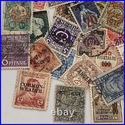 Worldwide Overprint Stamps Lot Of 100+ Stamps From 25+ Countries, All Different