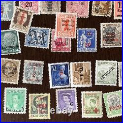 Worldwide Overprint Surcharged Lot Of 75 Different Stamps Many Countries, No Dup