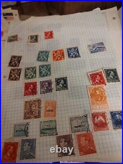 Worldwide Stamp Collection In 1943 Scott International Album. Lots Of Treasures