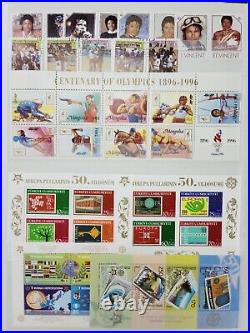 Worldwide Stamp Collection in Album Full of Stamps Mint & Used 100+ Countries
