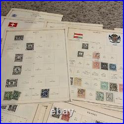 Worldwide Stamp Lot On Album Pages, Many Countries Mint U. S. Stamps Nice Gift