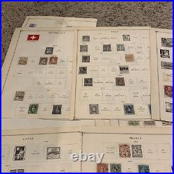 Worldwide Stamp Lot On Album Pages, Many Countries Mint U. S. Stamps Nice Gift