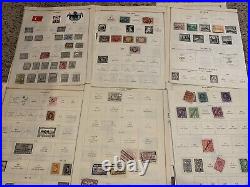 Worldwide Stamp Lot On Album Pages, Many Countries Mint U. S. Stamps Nice Gift