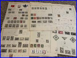 Worldwide Stamp Lot On Album Pages, Many Countries Mint U. S. Stamps Nice Gift