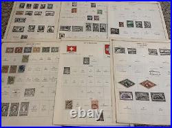 Worldwide Stamp Lot On Album Pages, Many Countries Mint U. S. Stamps Nice Gift