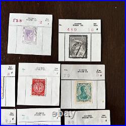 Worldwide Stamp Lot On Old Auction Sheets, Mint & Used Collection