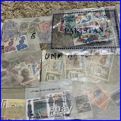 Worldwide Stamps Lot In Glassines Off Paper. From 25 Ww Countries. No U. S