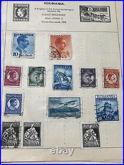 Wurttemberg, Uk, Canada, South Africa Ww Stamps Lot On Mini Album Pages #12