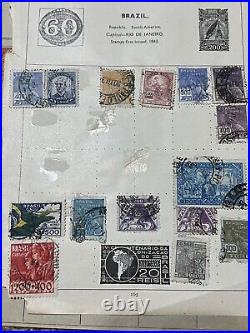 Wurttemberg, Uk, Canada, South Africa Ww Stamps Lot On Mini Album Pages #12
