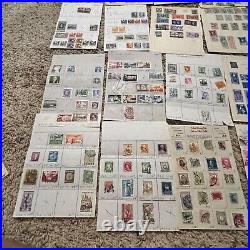 Ww Stamps Lot On Booklet Pages Huge Lot From 20+ Countries #10